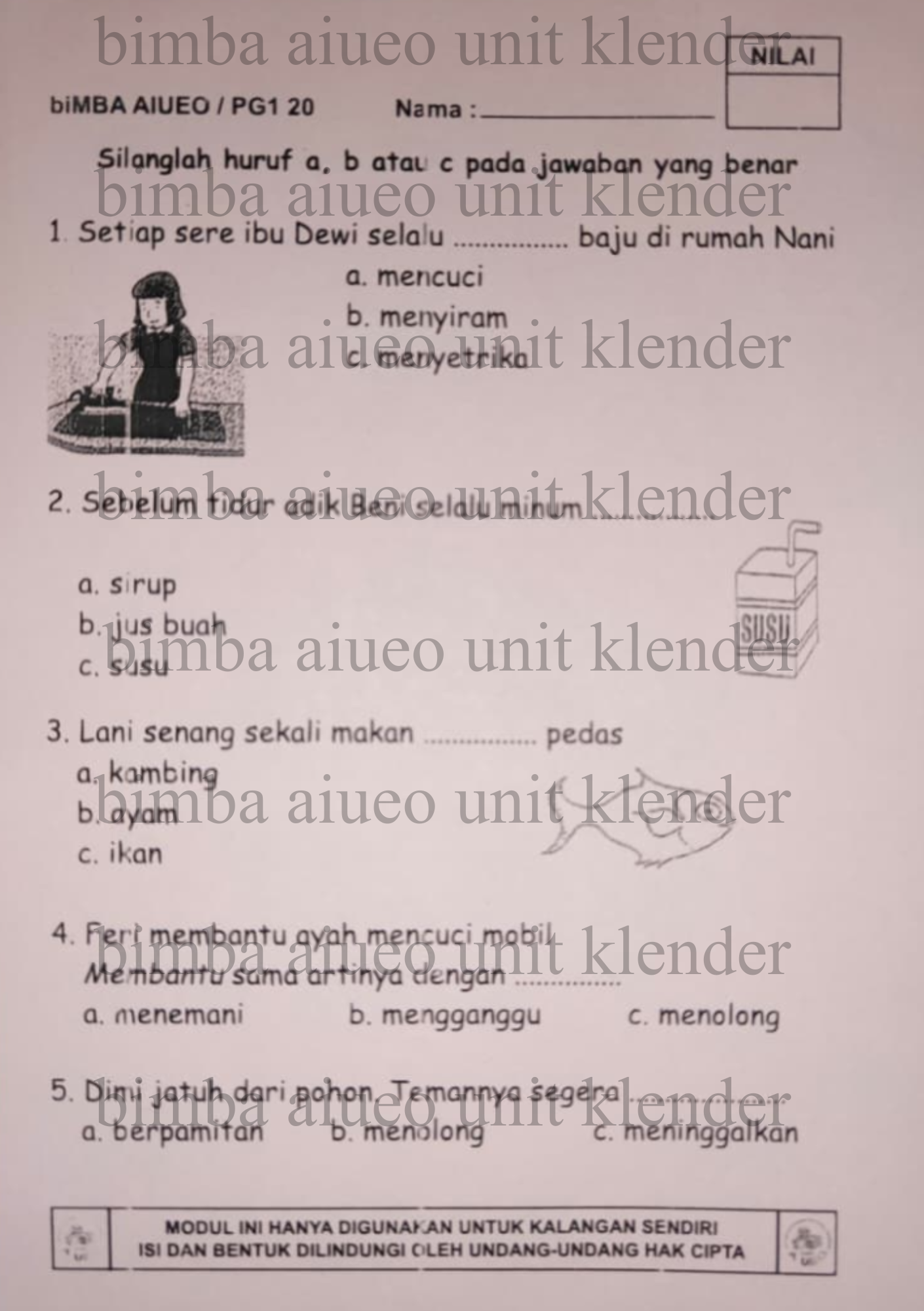 Modul Pilihan Ganda 1